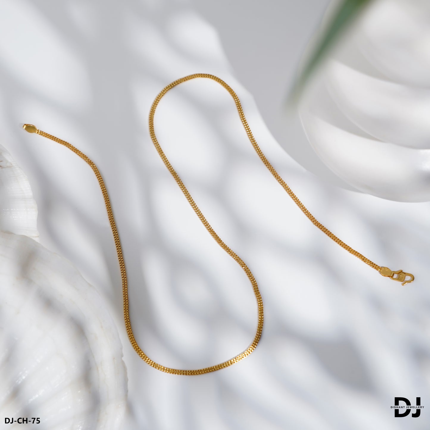 2 LINE BOX Gold Plated Lovely Design High-Quality Chain for Men.(CH-75)