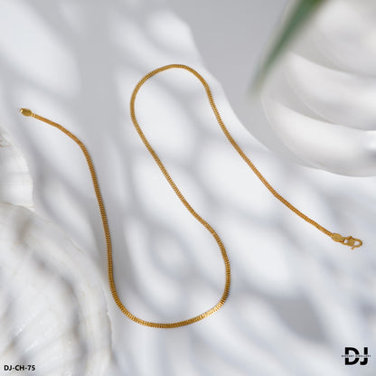 2 LINE BOX Gold Plated Lovely Design High-Quality Chain for Men.(CH-75)