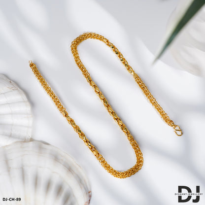 New Classical Gold design kaju katli bahubali Chain for Men.(CH-89)