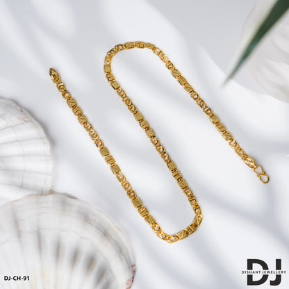 New Classical Gold Plated 2 In 1 Kohli Nawabi Chain for Men (CH-91)