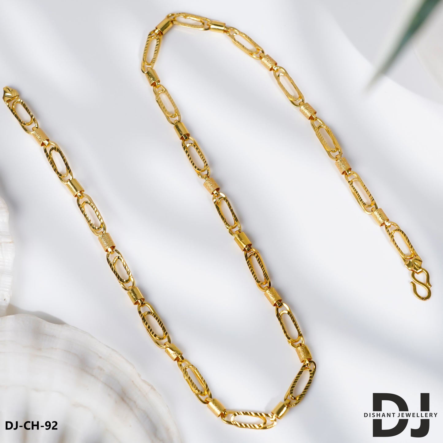 Classical Joint Two Kadi with round PIPE Chain for Men (CH-92)