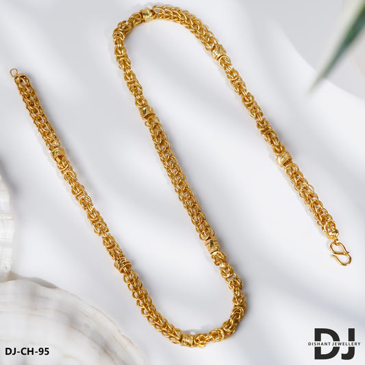 New Classical Gold design bahubali with Kadi Chain for Men.(CH-95)