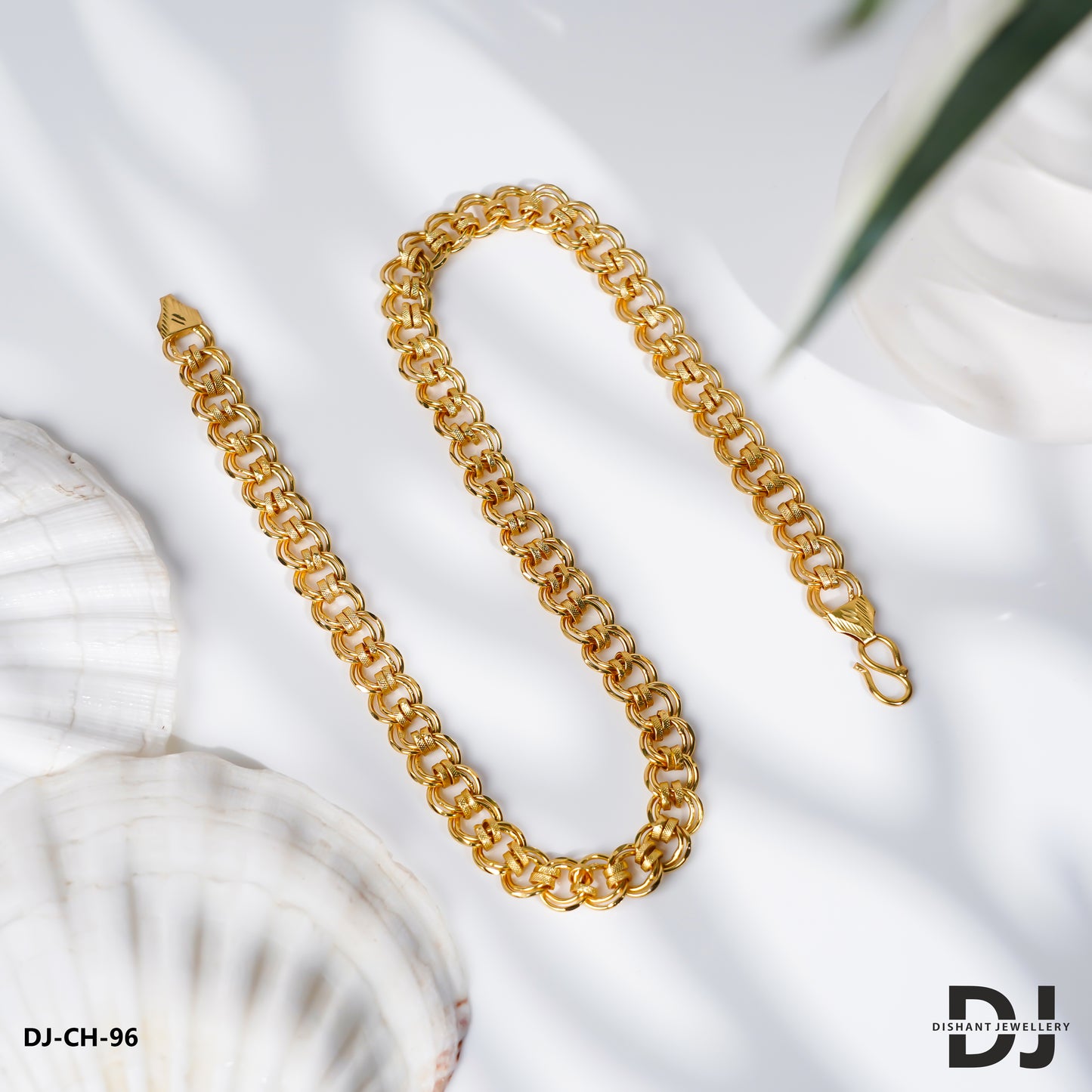 New Classical Gold Finish 2 Kadi Chain with support design chain for Men.(CH-96)