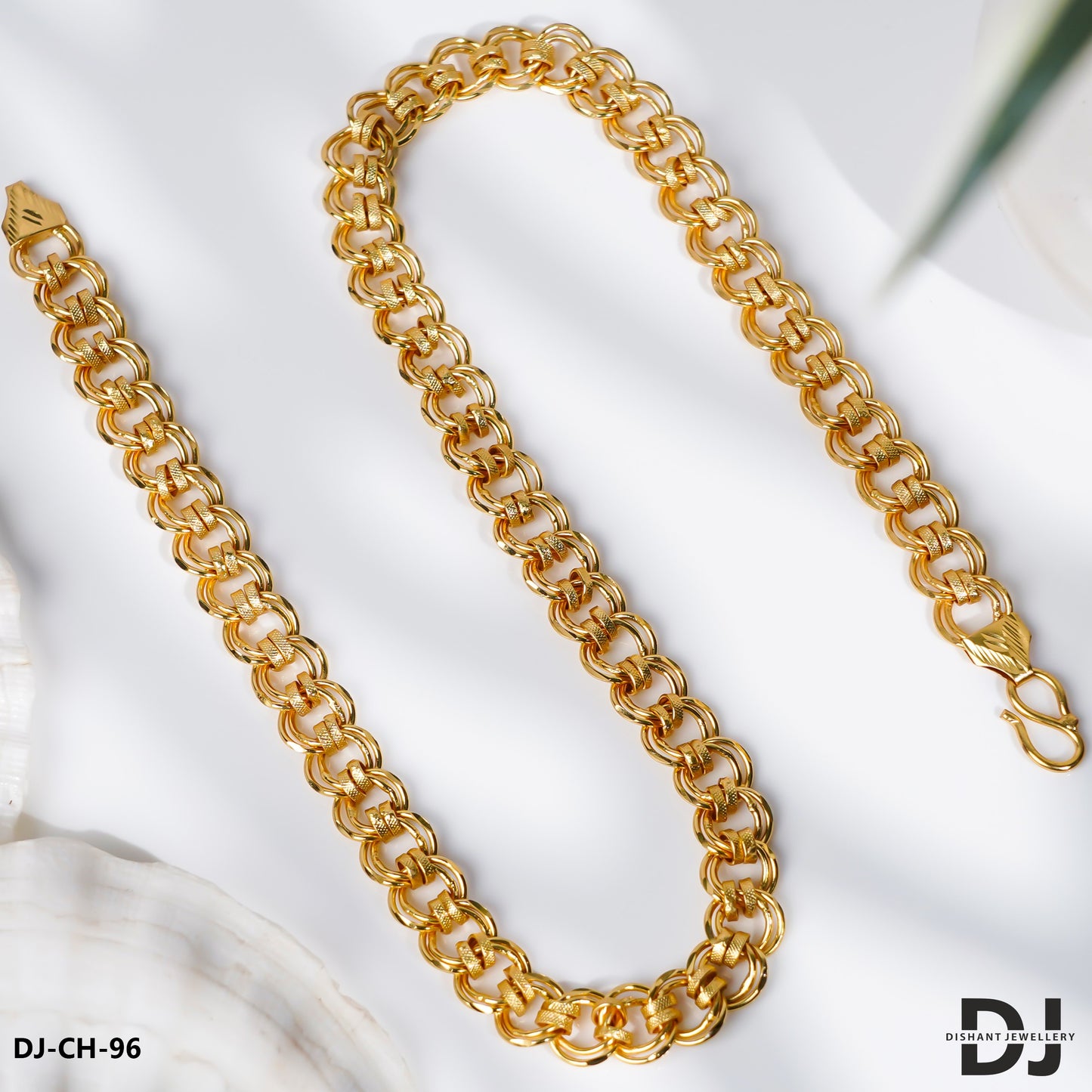 New Classical Gold Finish 2 Kadi Chain with support design chain for Men.(CH-96)