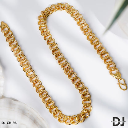 New Classical Gold Finish 2 Kadi Chain with support design chain for Men.(CH-96)