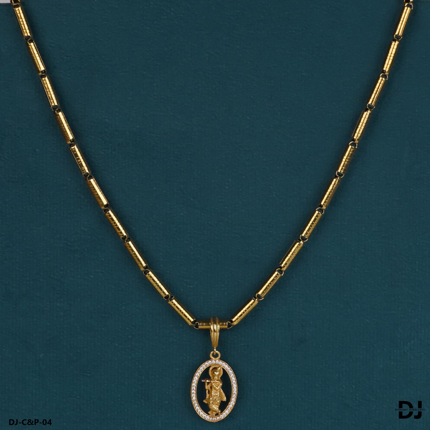 New Pipe into small pipe joint Chain with Krishna Pendant for men.(CP-04)