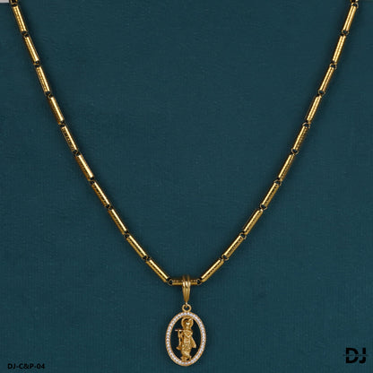 New Pipe into small pipe joint Chain with Krishna Pendant for men.(CP-04)