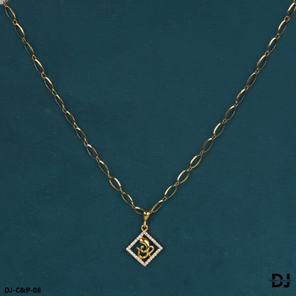 Classical Gold forming Chain with OM pendal for Men.(CP-08)