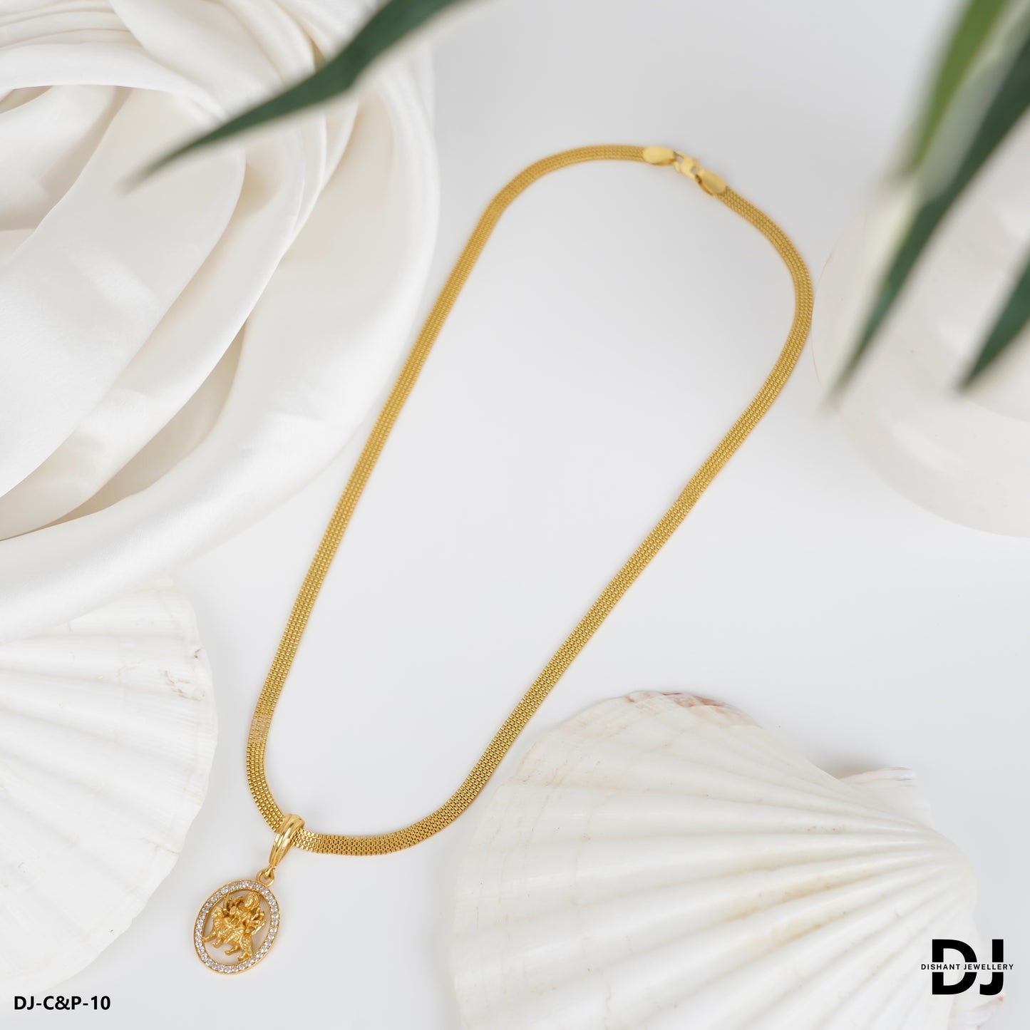 4 Line Box Chain with Ambika Maa pendal for Men.(CP-10)