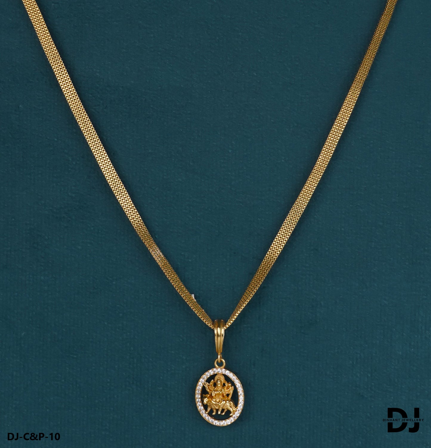 4 Line Box Chain with Ambika Maa pendal for Men.(CP-10)