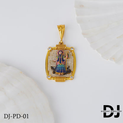 Superior Diamond Khodiyar maa Pendant for Men DJ-PD-01