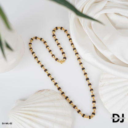 New 6 mm Gold Plated Rudraksha mala for Men.(ML-02)