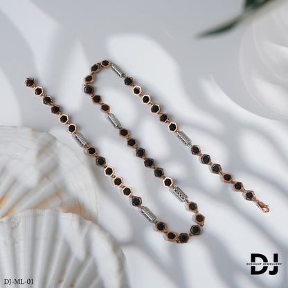 Rose Gold Forming Lovely Design High-quality Rudraksha Mala For Men.(ML-01)