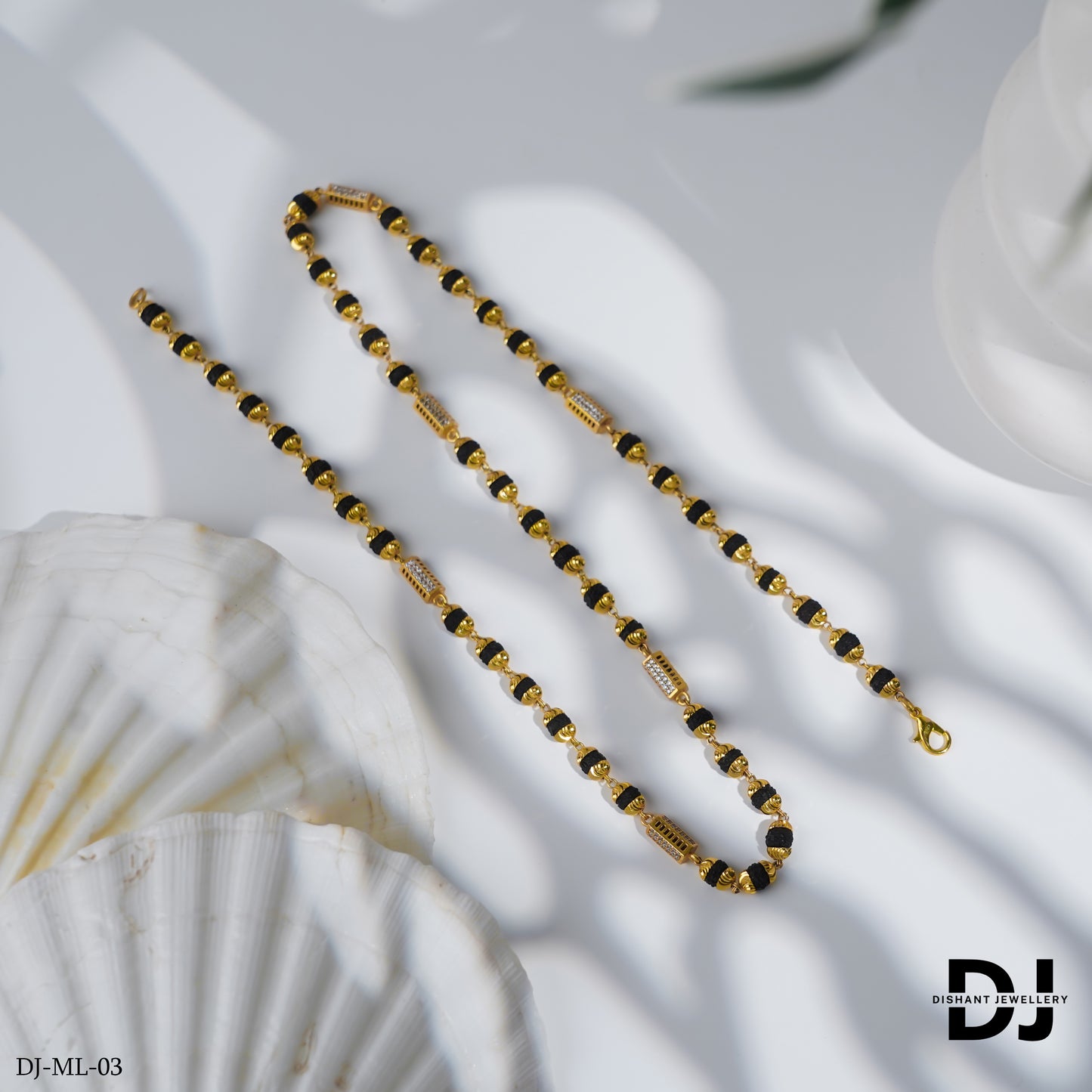 New Gold Forming Lovely Design Rudraksha Mala For Men.(ML-03)