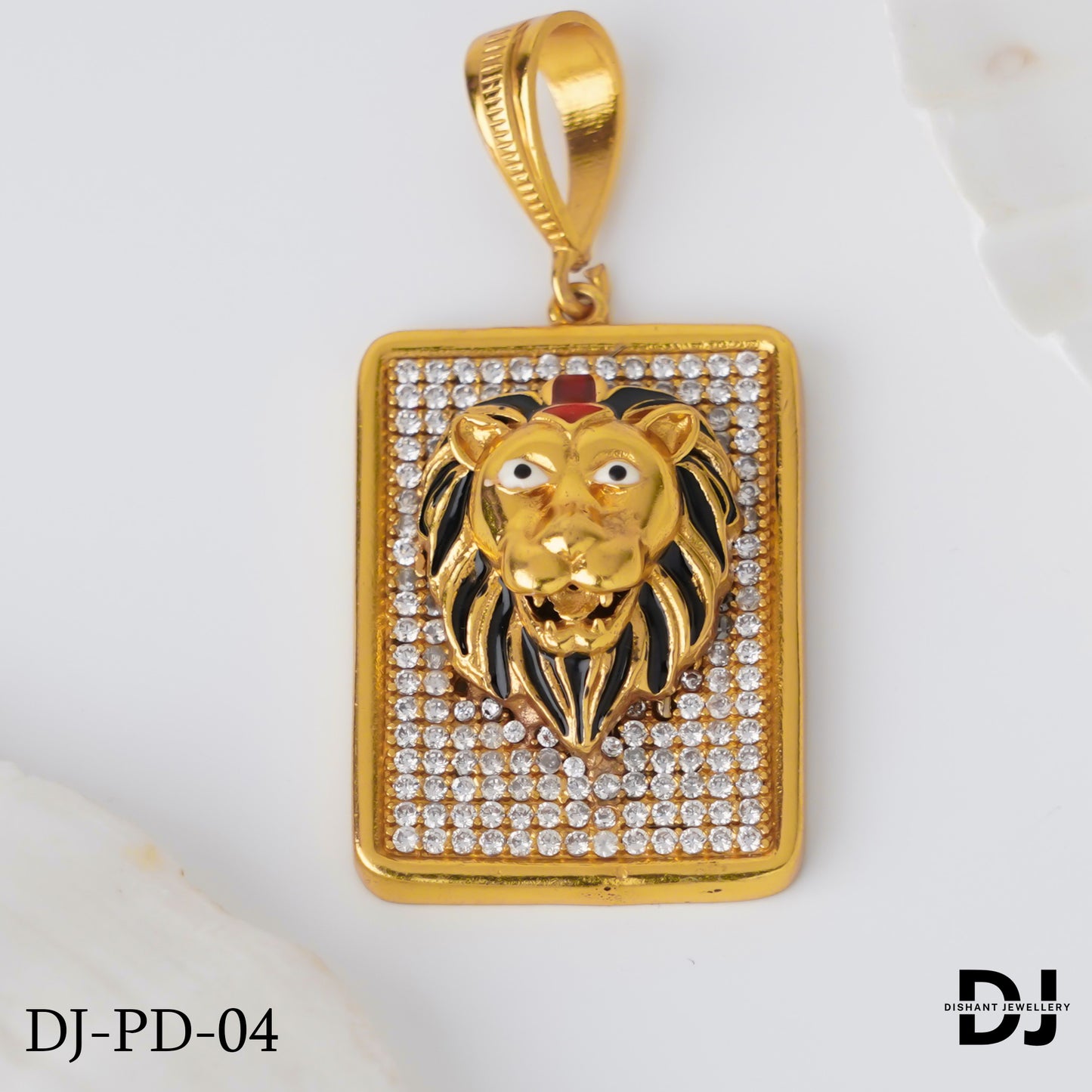 New line face Gold Pletted Design Pendant.(PD-04)