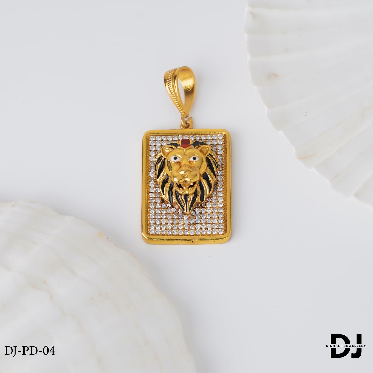 New line face Gold Pletted Design Pendant.(PD-04)