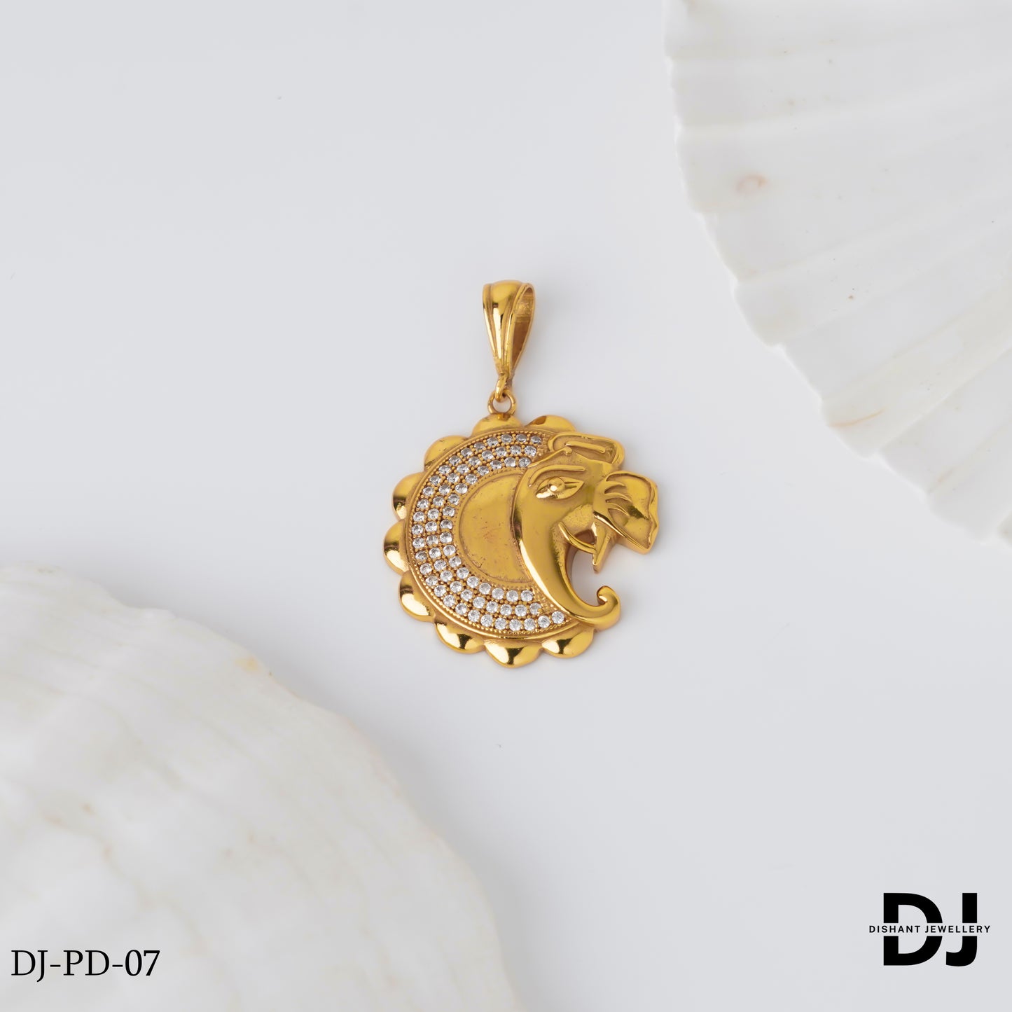 Superior Diamond Jay Ganesh Pendant for Men.(PD-07)