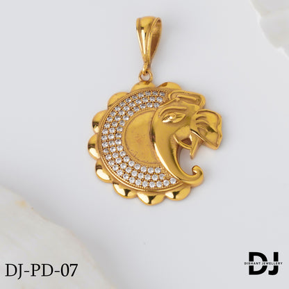 Superior Diamond Jay Ganesh Pendant for Men.(PD-07)