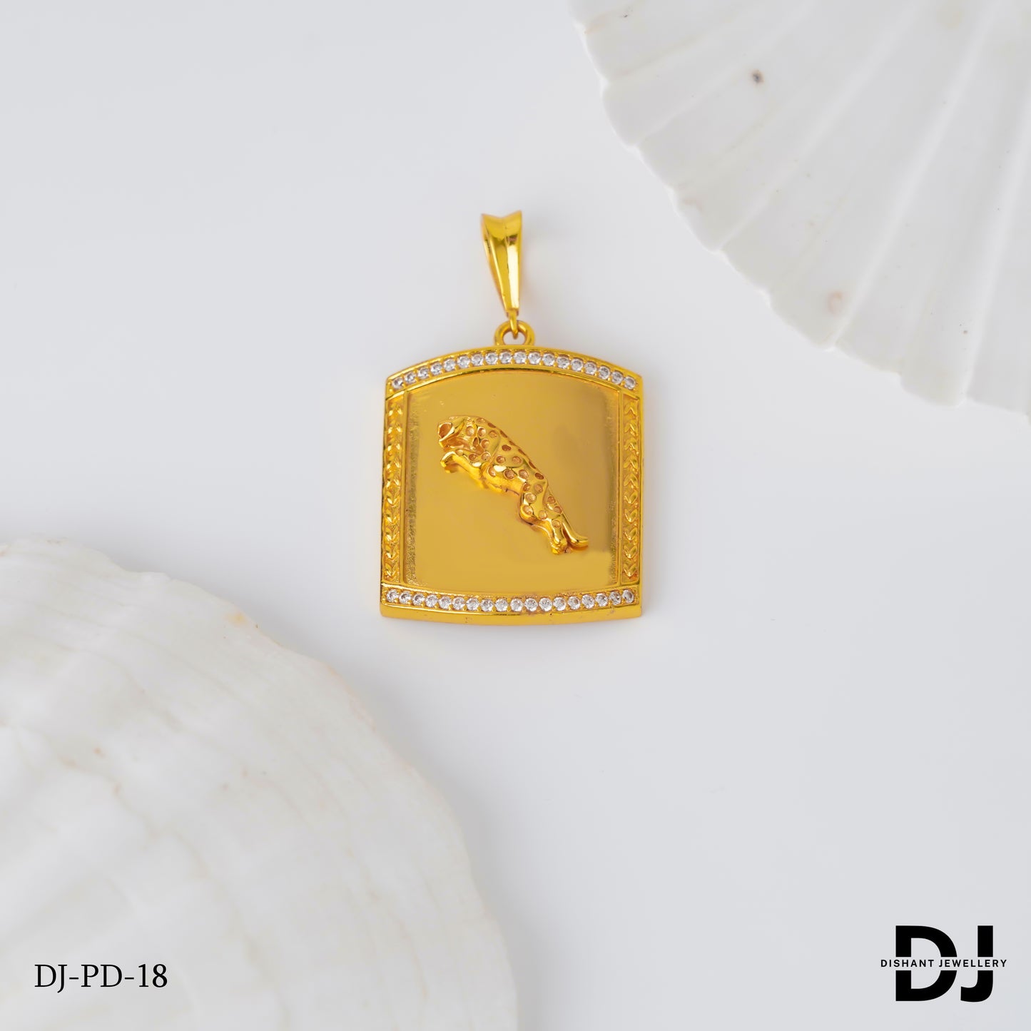 New Jaguar Diamond Gold Pletted Design Pendant.(PD-18)