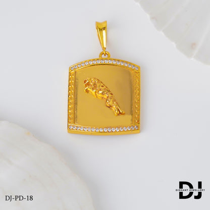 New Jaguar Diamond Gold Pletted Design Pendant.(PD-18)