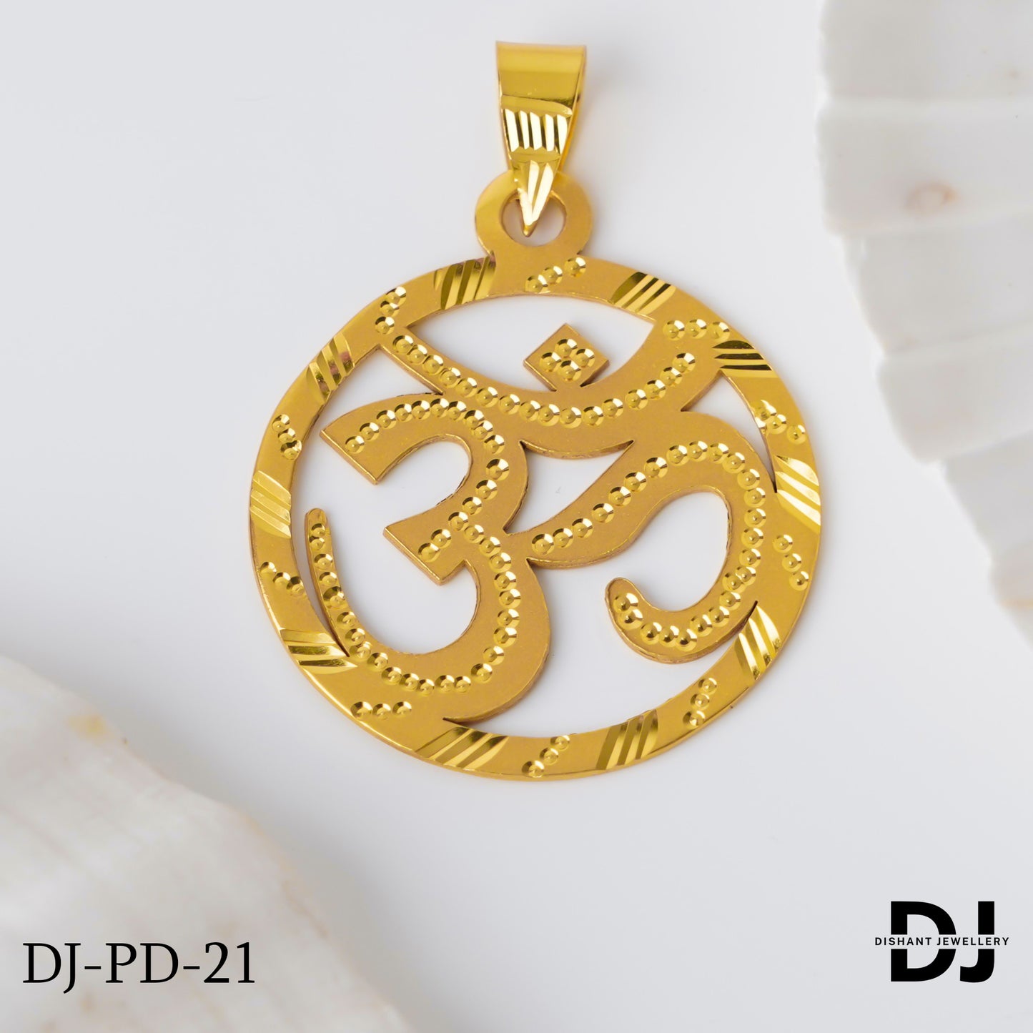 New Round Design Gold Pletted OM CNC Design Pendant.(PD-21)