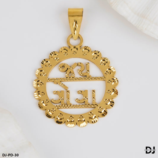 New Round Gold Pletted JAY GOGA  Design Pendant.(PD-30)
