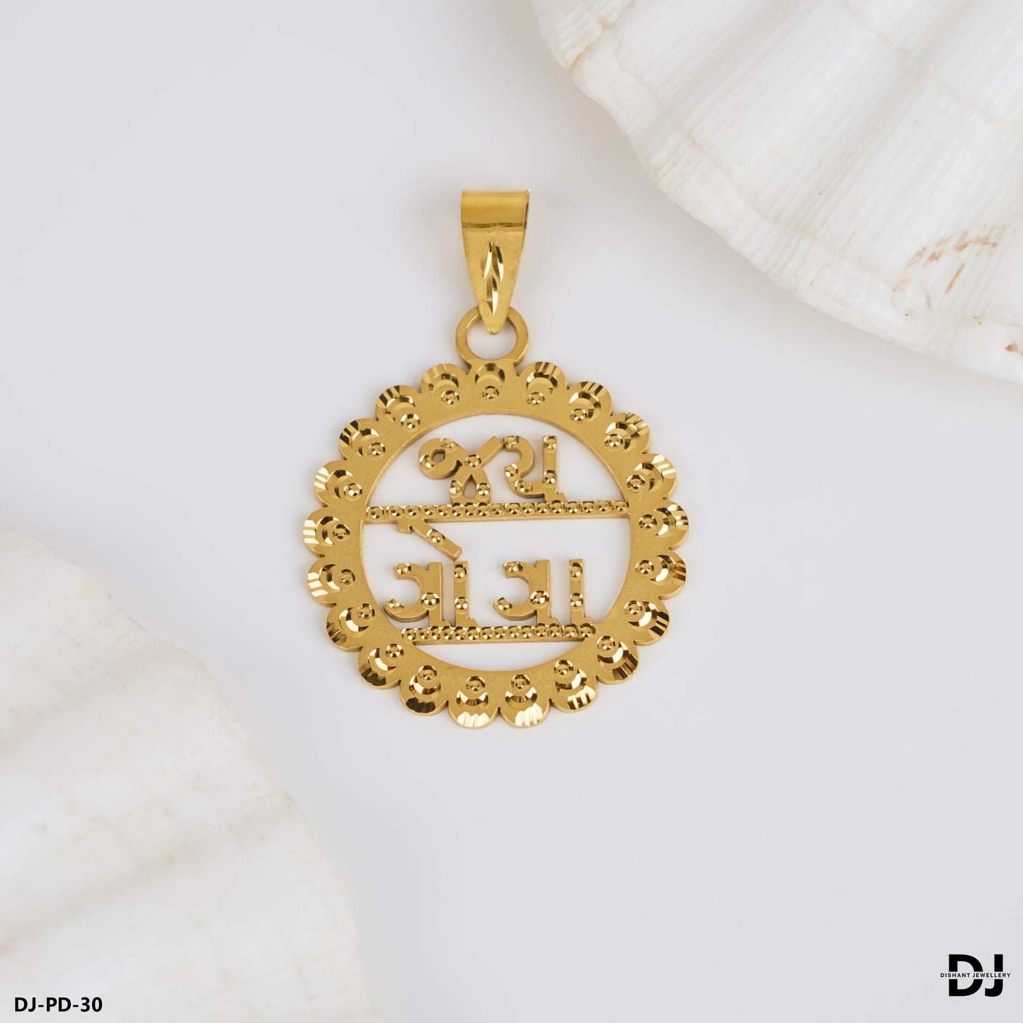 New Round Gold Pletted JAY GOGA  Design Pendant.(PD-30)