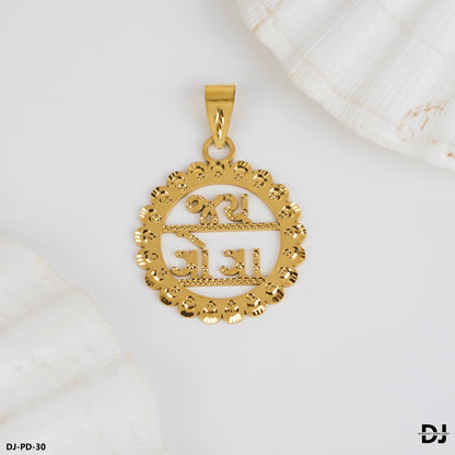 New Round Gold Pletted JAY GOGA  Design Pendant.(PD-30)