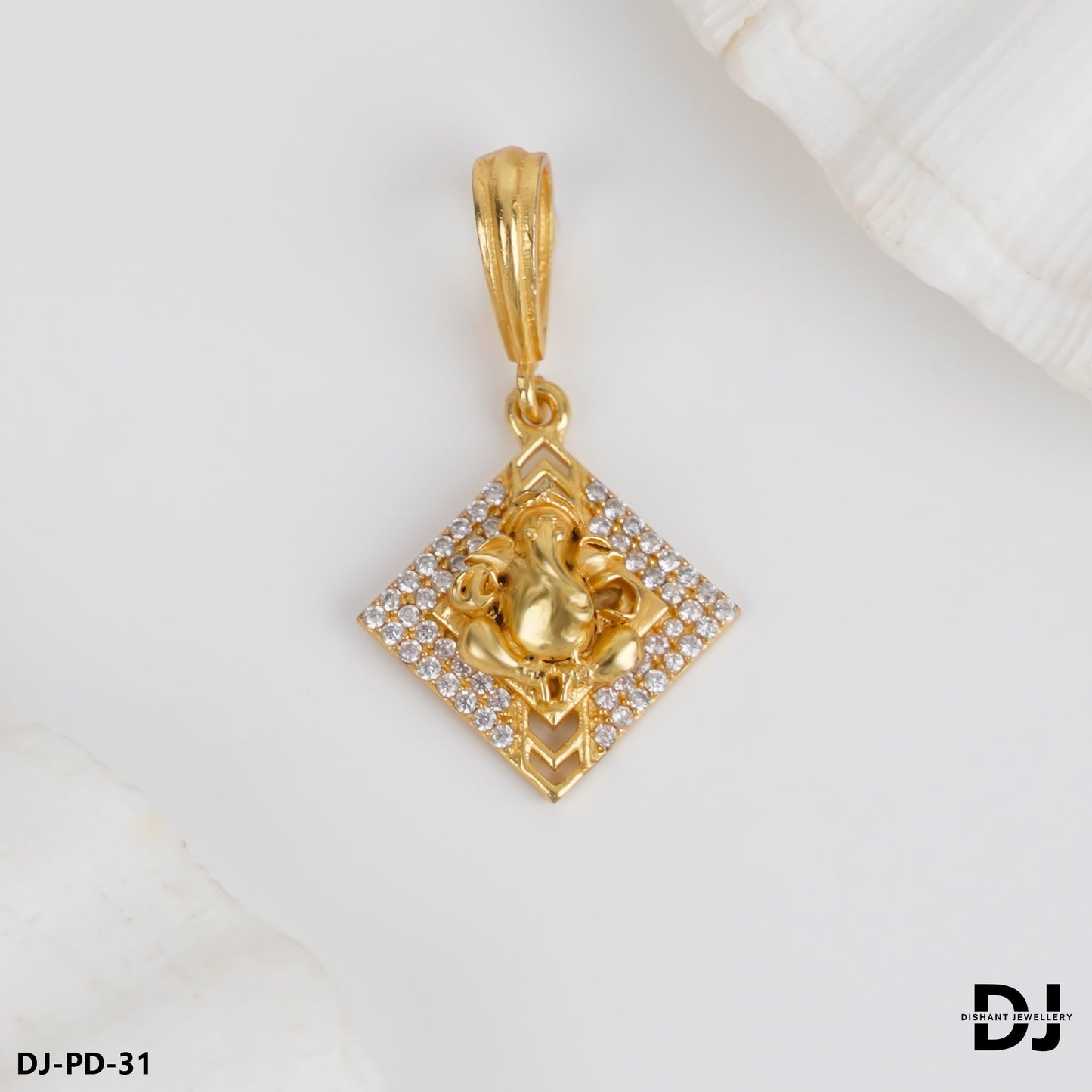 New classic Superior Diamond GANESH Pendant for Men.(PD-31)