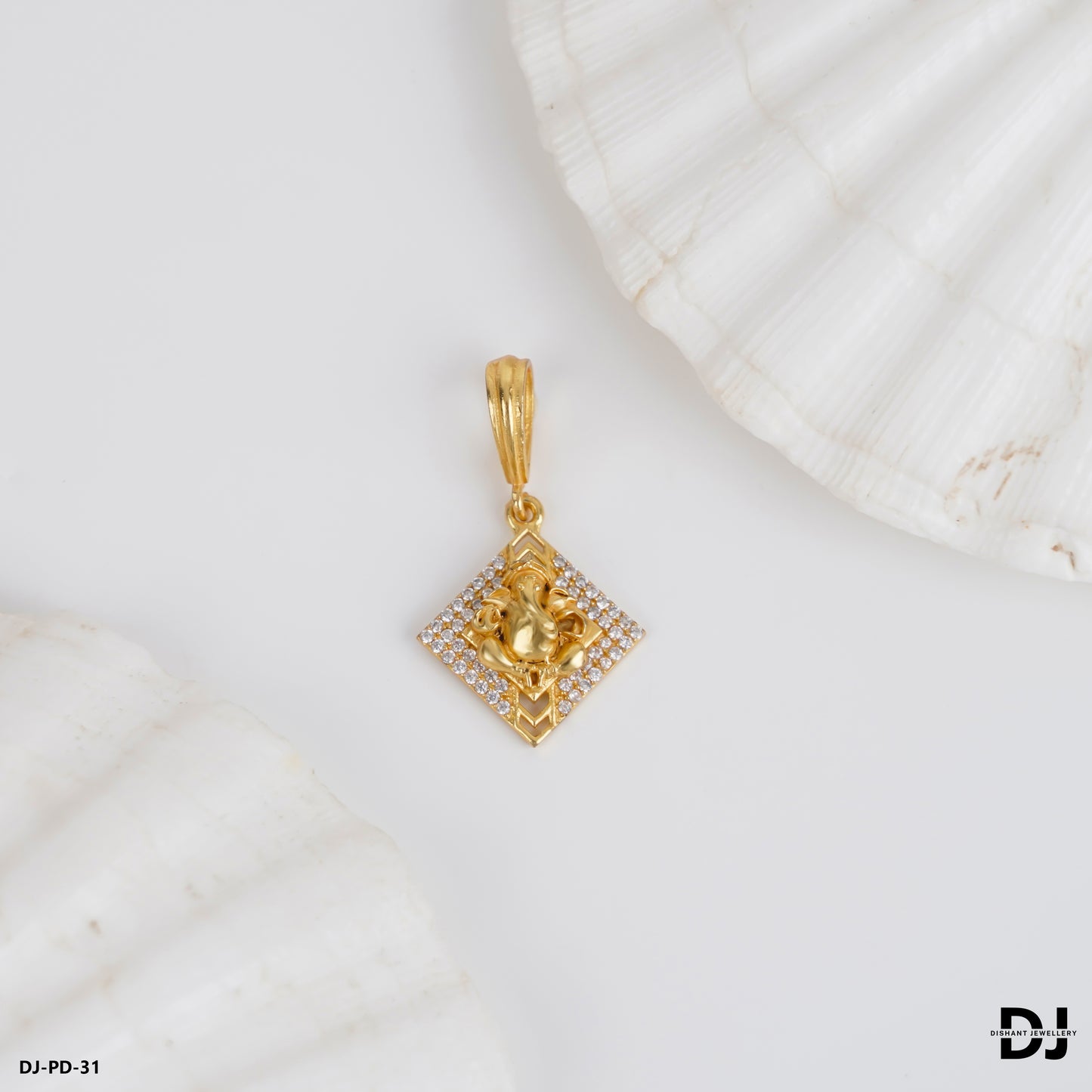 New classic Superior Diamond GANESH Pendant for Men.(PD-31)