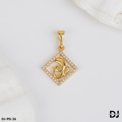 New classic Superior Diamond OM GANESHPendant for Men.(PD-36)
