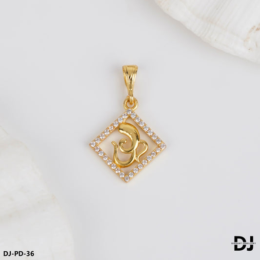 New classic Superior Diamond OM GANESHPendant for Men.(PD-36)
