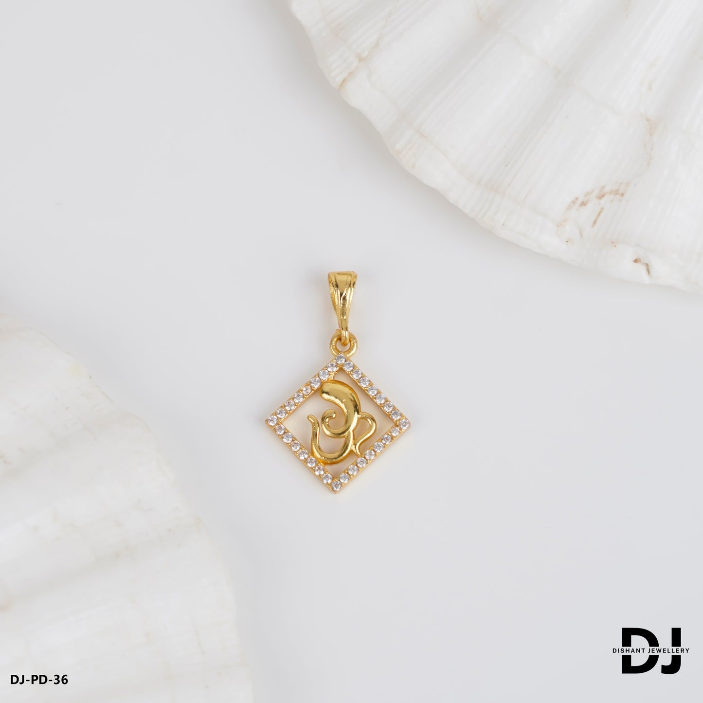 New classic Superior Diamond OM GANESHPendant for Men.(PD-36)