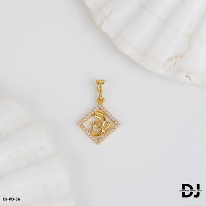 New classic Superior Diamond OM GANESHPendant for Men.(PD-36)