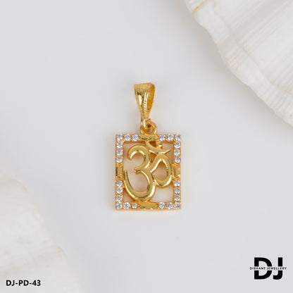 New Superior Diamond SQUARE OM Pendant for Men.(PD-43)