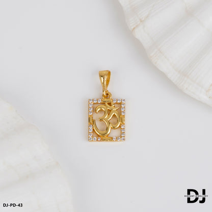 New Superior Diamond SQUARE OM Pendant for Men.(PD-43)
